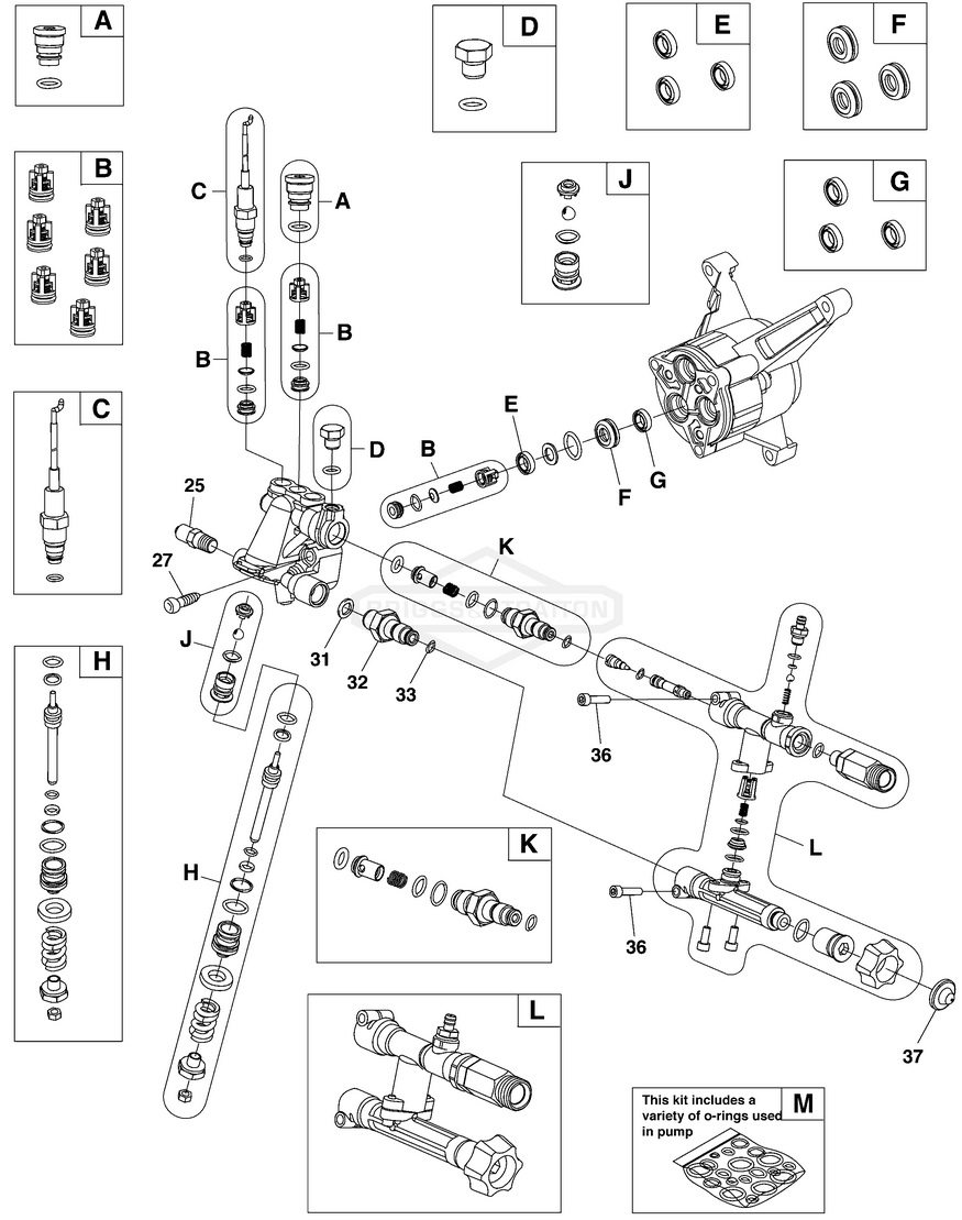 84005094 pump rebuild repair parts 